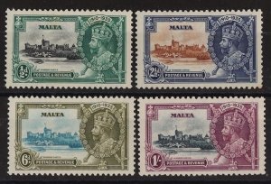 MALTA 1935 KGV Silver Jubilee set ½d to 1/- MNH **.