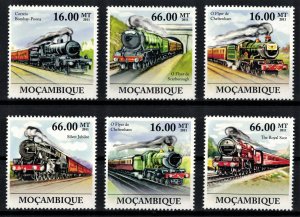 MOZAMBIQUE 2011  - Trains / complete set MNH
