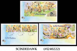 AUSTRALIA - 2001 WILD BABIES - SET OF 3 FDC