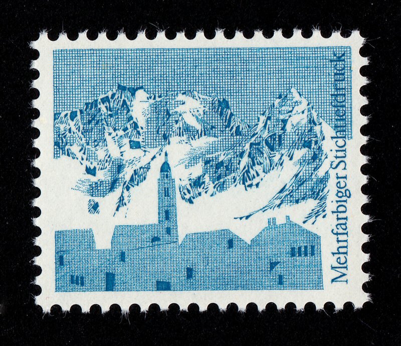 SWISS INTAGLIO-PRINTED TEST STAMP MEHRFARBIGER STICHTIEFDRUCK 1966 MNH-OG