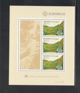 PORTUGAL, MADEIRA SCOTT# 88a, SOUV SHEET, MNH OG