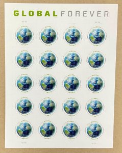 4740 Earth Global Forever FV $1.55  VF MNH sheet of 20 self Adhesive issued 2013