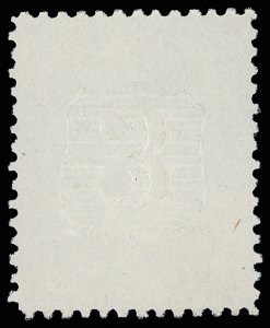 U.S. #79-E18k colorless embossed shield-design grill essay on White Wove Paper