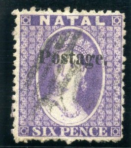 Natal 1869 QV 6d violet very fine used. SG 36. Sc 20.