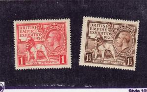 GB # 185-186 MNH BRITISH EMPIRE EXHIBITION1924 CAT VALUE $30+