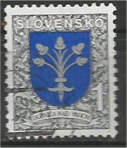 SLOVAKIA, 1993, used 1k, Arms Scott 169