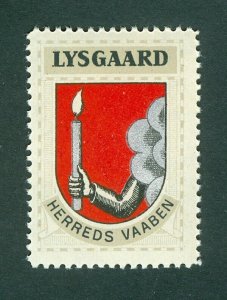 Denmark. Poster Stamp 1940/42. Mnh.District: Lysgaard. Coats Of Arms: Candle,Arm