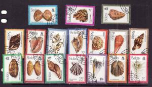 Belize-Sc#471-87-cancelled set-Marine Life-Seashells-1980-