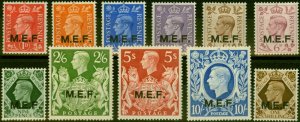 Middle East Forces 1943 Set of 11 SGM11-M21 Fine MNH & LMM