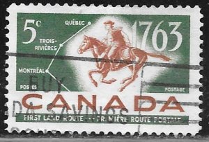 Canada 413: 5c Horseman and map, used, VF