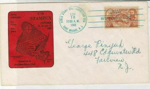 U.S. 1948 Essex Stamp Club Ex East Orange N.J. Illustration Stamp Cover Rf 34657