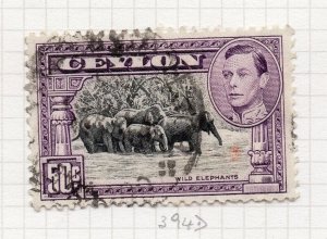 Ceylon 1938 GVI Early Issue Fine Used 50c. NW-206758