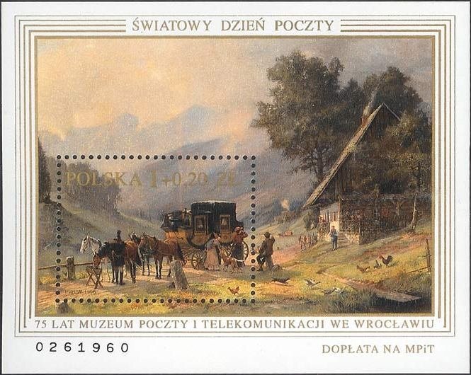 Poland 1996 MNH Stamps Souvenir Sheet Scott 3321 Horse Carriage Stage Coach