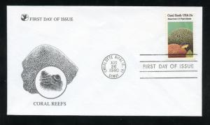 US 1827 Coral Reefs - Brain Coral UA Readers Digest FDC