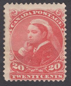 Canada - #46 -  20c  Queen Victoria OG - MH, Unitrade CV.$250