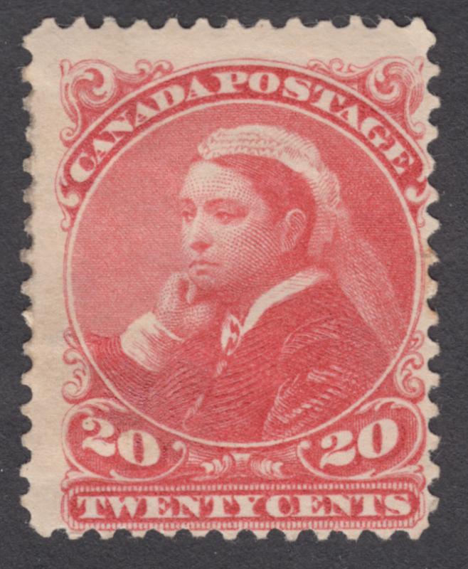 Canada - #46 -  20c  Queen Victoria OG - MH, Unitrade CV.$250