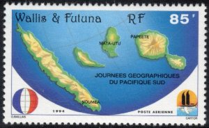 WALLIS & FUTUNA 1994 South Pacific Geography Day; Scott C177; MNH