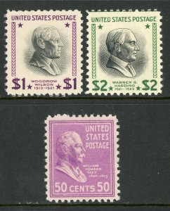 USA 1934 Presidentials Trio Scott 831-3 Mint G201