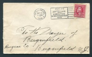 1914 Oakland, California to the Mayor of Bergenfield, New Jersey