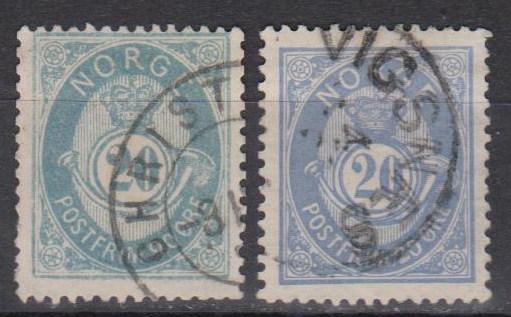 Norway #44, 44a F-VF Used CV $28.50 (B9379)