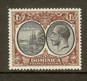 Dominica, Scott #69; 1 1/2p King George V, MH