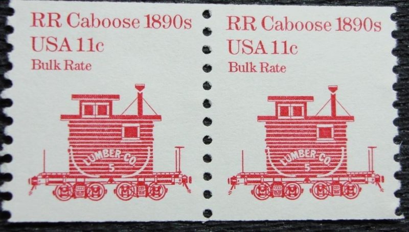 US #1905 MNH Coil Pair RR Caboose SCV $.60