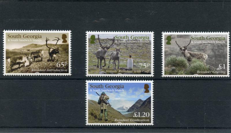 South Georgia & S Sandwich Islands 2014 MNH History of Reindeer 4v Set Animals