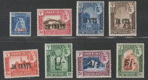 Aden - Kathiri 1951 Surcharged set of 8 lmm