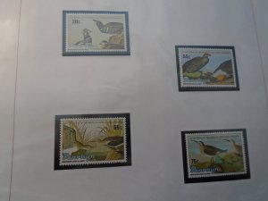 Penrhyn Islands   Birds  J J  Audubon  #  311-14   MNH