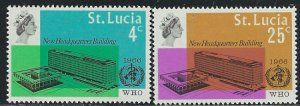 St Lucia 209-10 MH 1964 set (an6356)