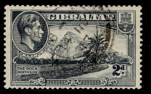 GIBRALTAR GVI SG124b, 1½d grey, FINE USED.