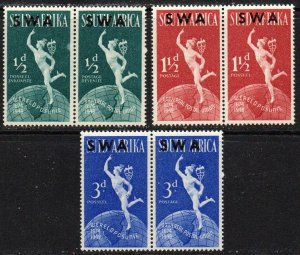 South West Africa Sc #160-162 MNH pairs