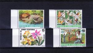 Equatorial Guinea 1985 Birds/Butterflies/Nature(4)Mi#1668/71