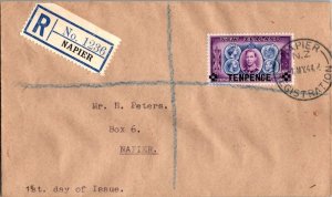 New Zealand Scott 246 Typewritten Address.