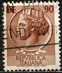 Italy 1955; Sc. # 687;  Used Wmk. 303 Large Single Stamp