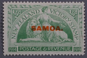 Samoa #136 Unused Fine Red Overprint SAMAOA HRM Rest of Gum Very Fine