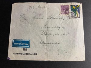 1934 Brazil Hindenburg Zeppelin Cover Rio de Janeiro to Hamburg Germany