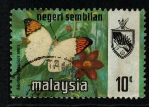 MALAYA NEGRI SEMBILAN SG95 1971 10c BUTTERFLIES FINE USED