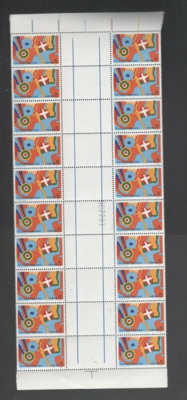 Australian Stamps Mint 1974 5c Block X20 Pre School Education Sheet Number MUH  