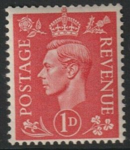 SC # 236a GB 1937 - 1939 KGVI 1 pence mint never hinged wmk sideways $20.00 St#2