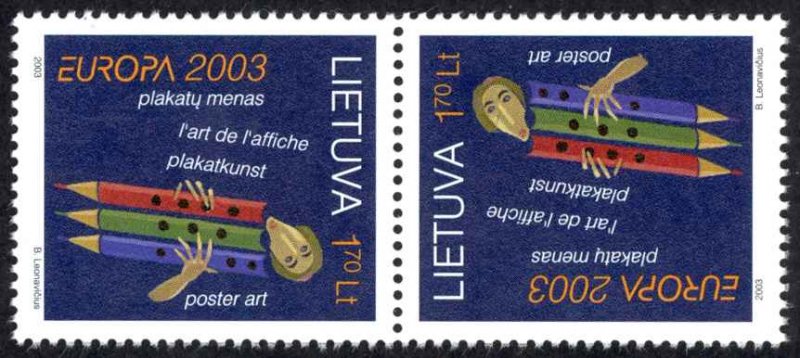 Lithuania Sc# 743a MNH Pair 2003 Europa