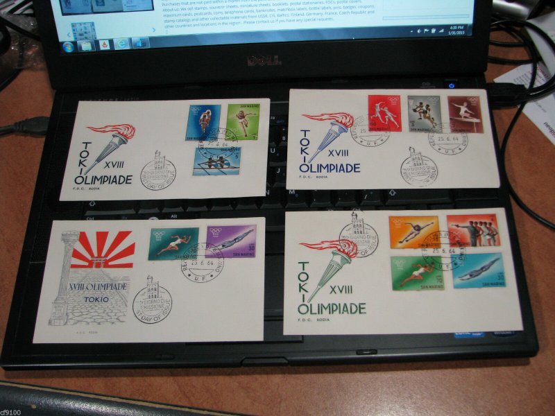 San Marino 1964 Tokyo Summer Olympics FDC 