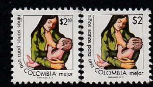 Colombia # 856-857, Mother & Child -  Good Nutrition,  Mint NH,