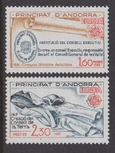 Andorra French 1982 Europa VF MNH (294-5)