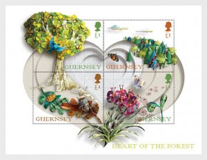 2022 Guernsey Heart of the Forest SS (Scott NA) MNH