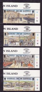 Alderney-Sc#134-41- id14-unused NH set-Military-Ships-Garrison Island-1999-