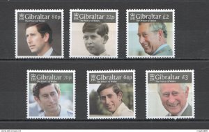 Gibraltar Royal Charles Prince Of Wales #1879-84 Michel 18.8 Euro Set ** Nw0037