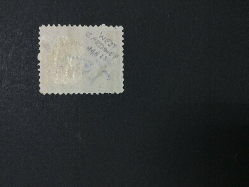 MOMEN: US #210 SKULL & CROSSBONES WEST GARDNER MASS. USED #25709