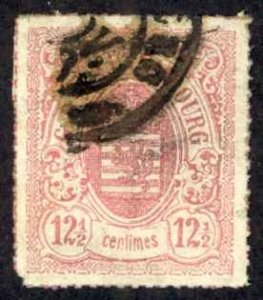 Luxembourg Sc# 20 Used (a) 1871 12 1/2c carmine Coat of Arms