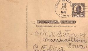 United States Iowa Saint Anthony 1909 doane 2/5  Postal Card.